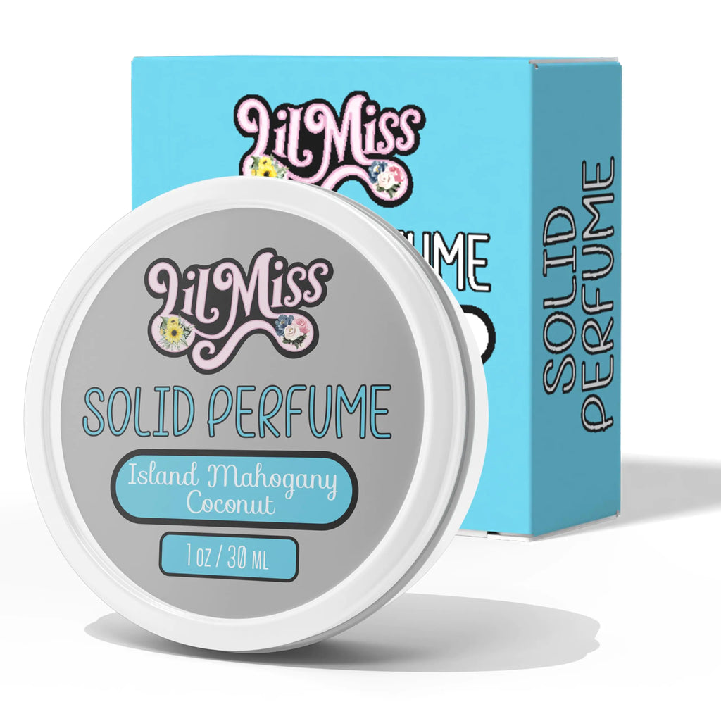 Island Mahogany Coconut Perfume Balm for Women Womens Solid Perfume with Mahogany Coconut Perfume Scent (1 Ounce Island Mahogany Coconut)