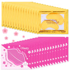 30 Pairs 24K Gold Eye Masks & Lip Masks Crystal Collagen Gel Under Eye Patches for Puffy Eye Moisturizing Cooling Skin Care Lip Eye Patches for Puffiness and Dark Circles