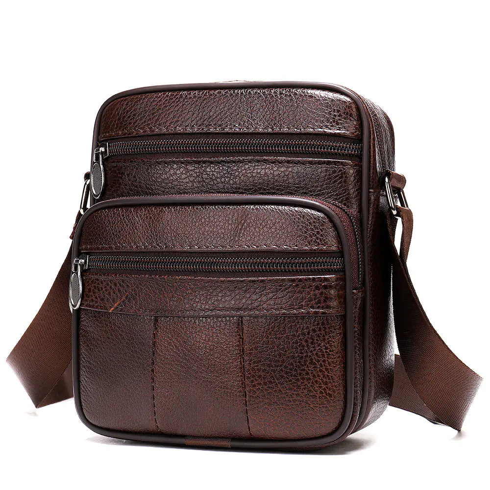 Cowhide Casual One-Shoulder Messenger Bag