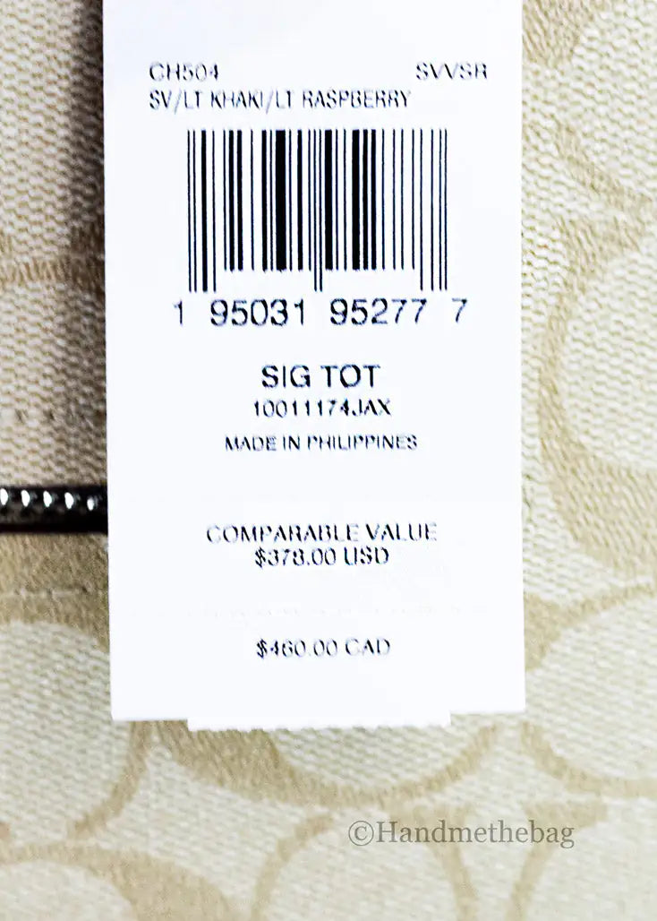 Coach Gallery Signature Tote Shoulder Bag